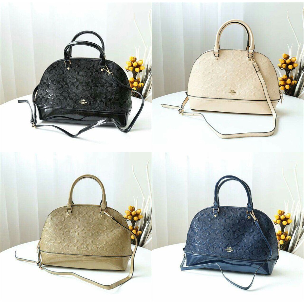 NOT MALL COACH Alma women Hand bag fashion Glossy shoulder sling bag (10*13inch) COD Shopee