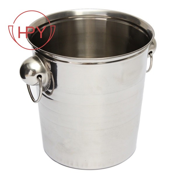 Silver Stainless Steel Ice Bucket Wine 