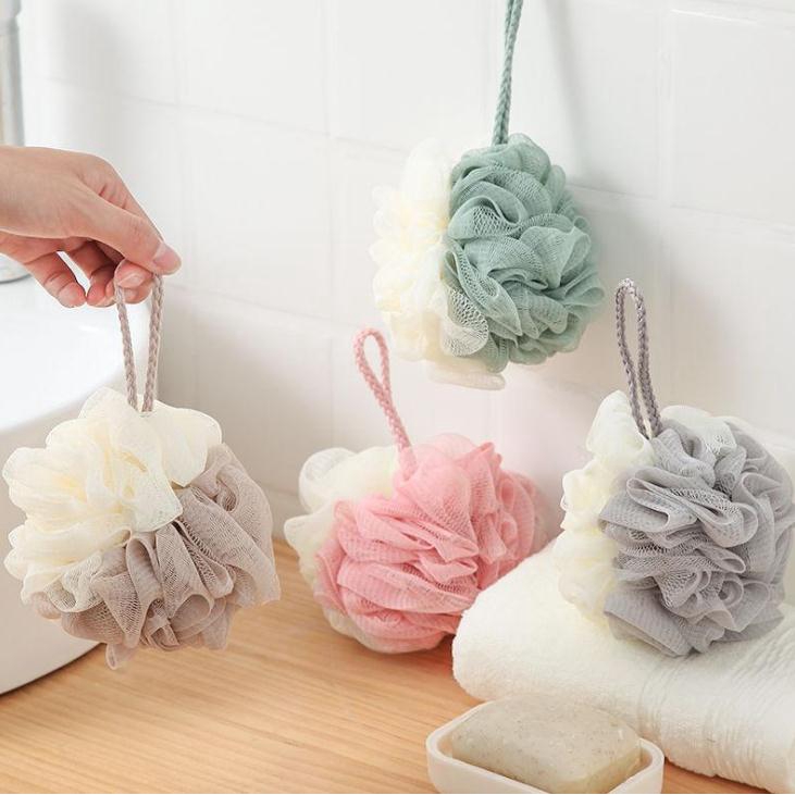 Double color matching super soft bath bath flower large rub back bath ...