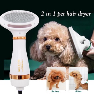 2 in 1 Portable Pet Dryer Dog Hair Dryer & Comb Pet Grooming Cat Hair Comb Dog Fur Blower Low Noise
