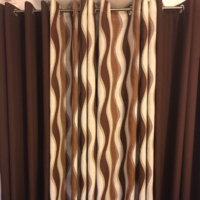 Spiral Brown Curtains Sold Per Piece Shopee Philippines