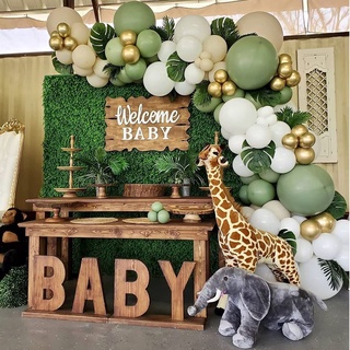 ◊Sage Green Balloon Garland Arch Kit Green Blush Gold Gray Balloons for Wedding Birthday Baby Showe #3
