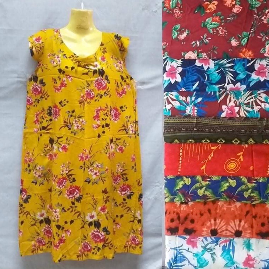 Duster Palikpik Challis Dress Pambahay Pantulog Summer Daster | Shopee ...