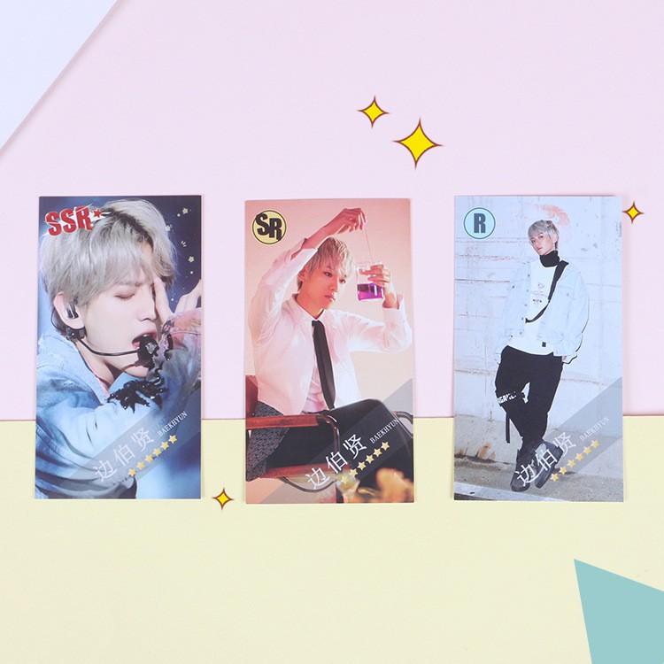 3pcs Exo Baekhyun Birthday Lomo Cards Paper Photo Card Shopee Philippines