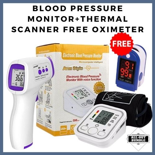 Electronic Digital Arm Blood Pressure Monitor + Thermometer Temperature