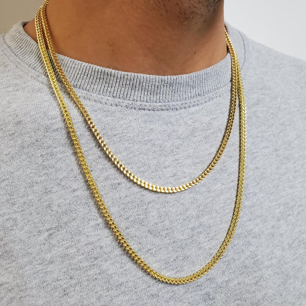 5mm Diamond Cut Franco Chain, 18k Gold Chain Men's White, 40% OFF