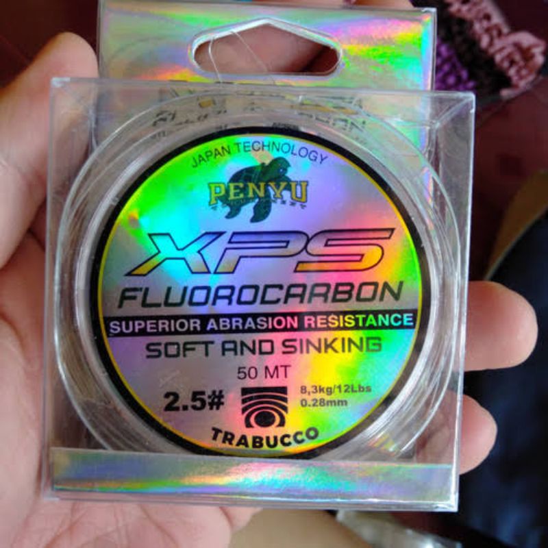 50 Meters Trabucco XPS Soft Fluorocarbon Leader Fishing Line Shopee
