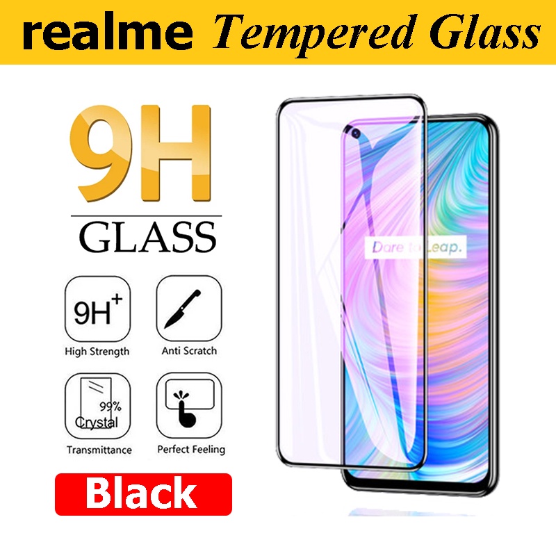 REALME Full Cover Tempered Glass Screen Protector 9H for 5/6/7/8/6I ...