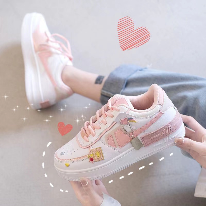 Women Sport Run Sneakers Embroidery hello kitty Shell-toe Sneakers Shoes  White Shoes Low Tops | Shopee Philippines