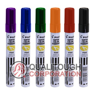Pilot permanent marker - fine broad (black / red / blue / green / violet / orange / yellow )