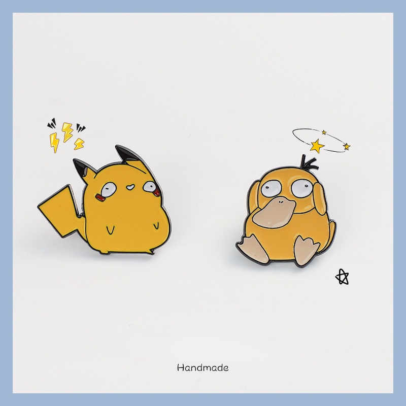 Funny Pokémon Brooch Men Women Cute Japanese Style Ugly Badge Cartoon Pikachu Decorative Pin Buckle Creative