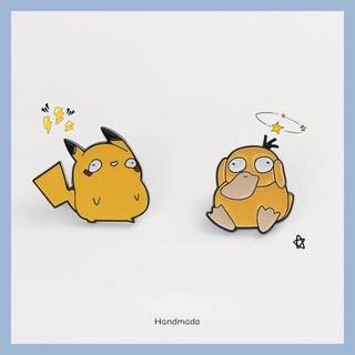 Funny Pokémon Brooch Men Women Cute Japanese Style Ugly Badge Cartoon Pikachu Decorative Pin Buckle Creative #4