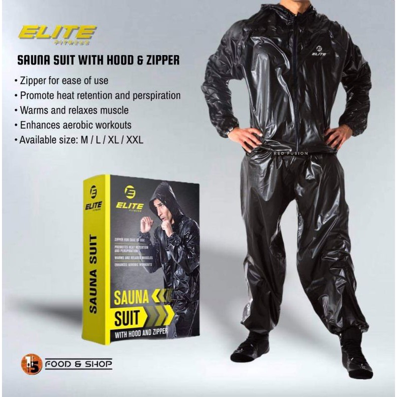 Elite Sauna Suit with Hood and Full Zipper | Shopee Philippines