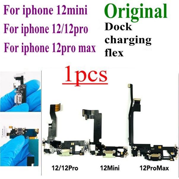 Original Quality 1pcs Charging Flex For Iphone 12 Pro Max Usb Charger Port Dock Connector With Mic Flex Cable Replacement Shopee Philippines