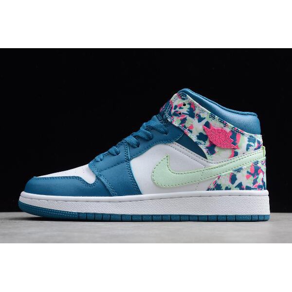 blue and green jordan 1