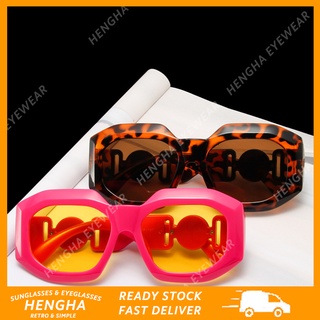 (HENGHA) Western Fashion Colorful Sunglasses New Fashion Design Polygonal Shade Sunglasses #1