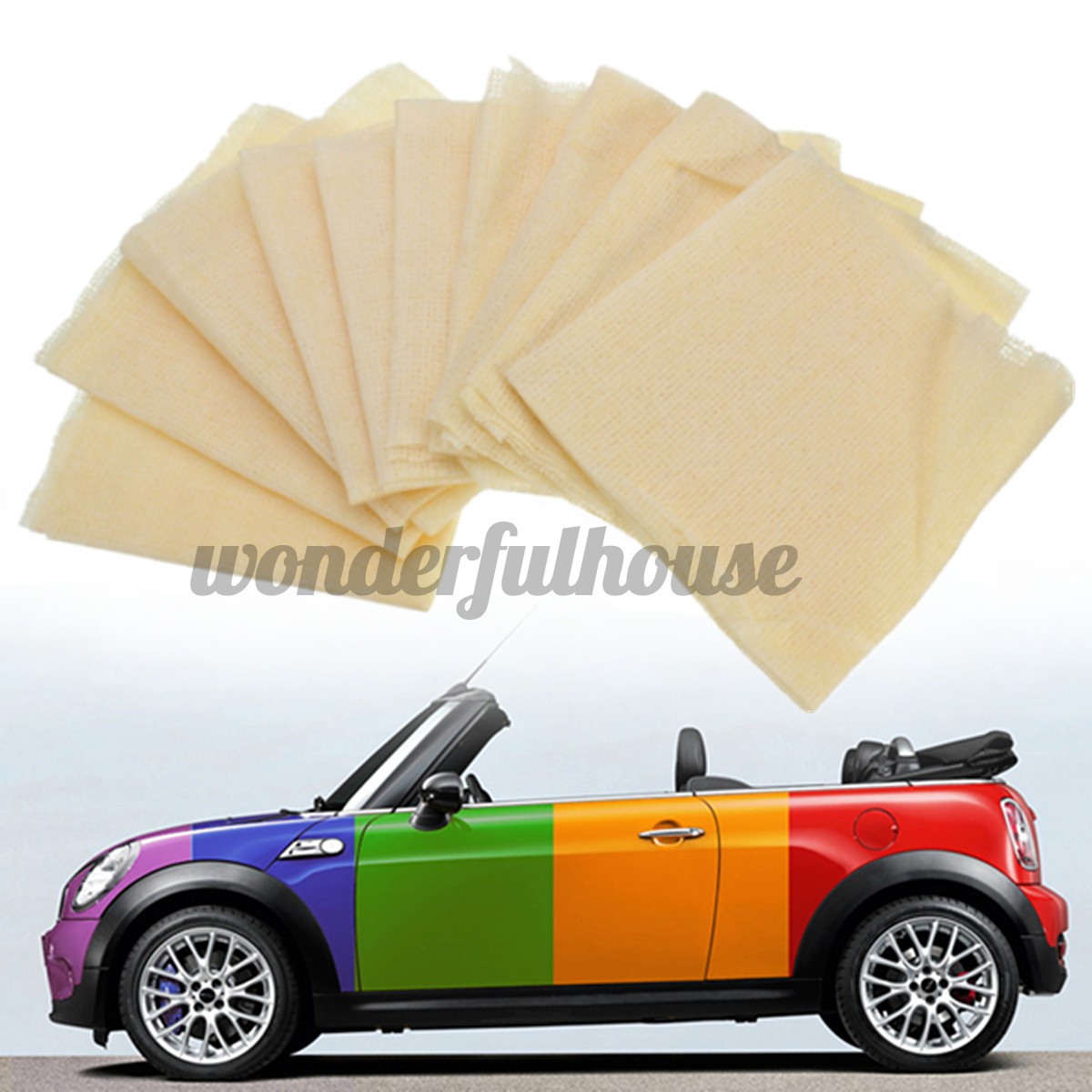 TACK CLOTH X 10 RAGS STICKY PAINT BODY SHOP RESIN LINT DUST WIPE A set