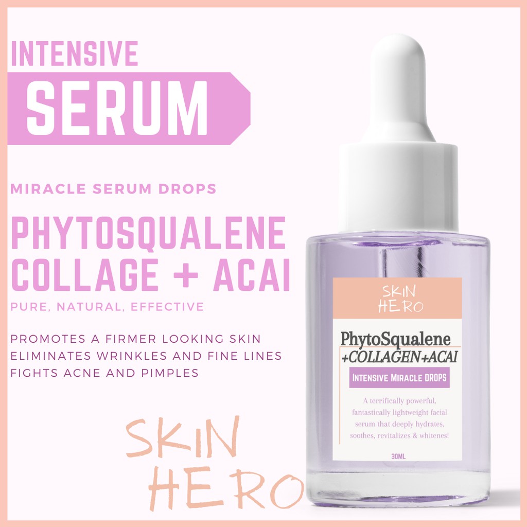 Skin Hero Collagen and PhytoSqualane Ultra Soothing Brightening Serum ...