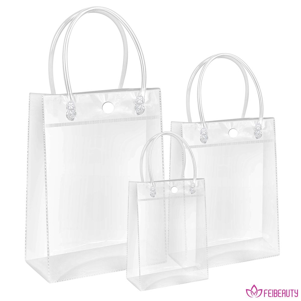 Clear PVC Shoulder Tote Beach Bag Handbag Travel Shopping Transparent Clear NWT 