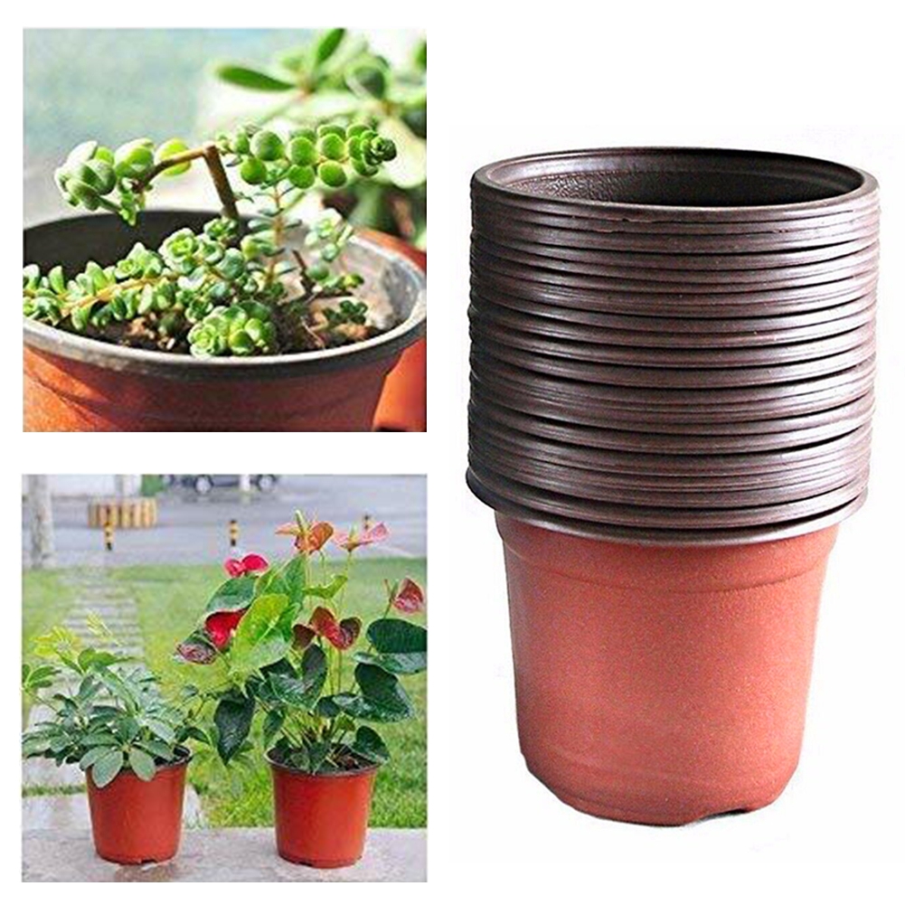 WANBAO 60 Pcs Planter Nursery Pots 3.5 Inch Plastic Starter Pots for Plants Flower Seedling 