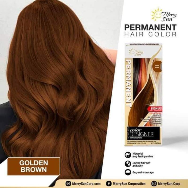 MS Permanent Hair Color*GOLDEN BROWN Shopee Philippines