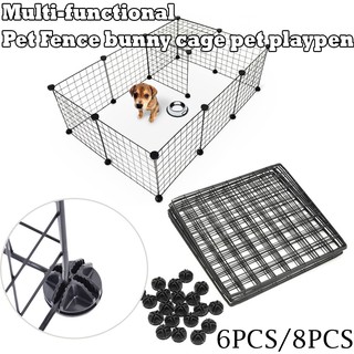 Multi-functional Pet Fence bunny cage pet playpen animal crate Diy metal wire kennel