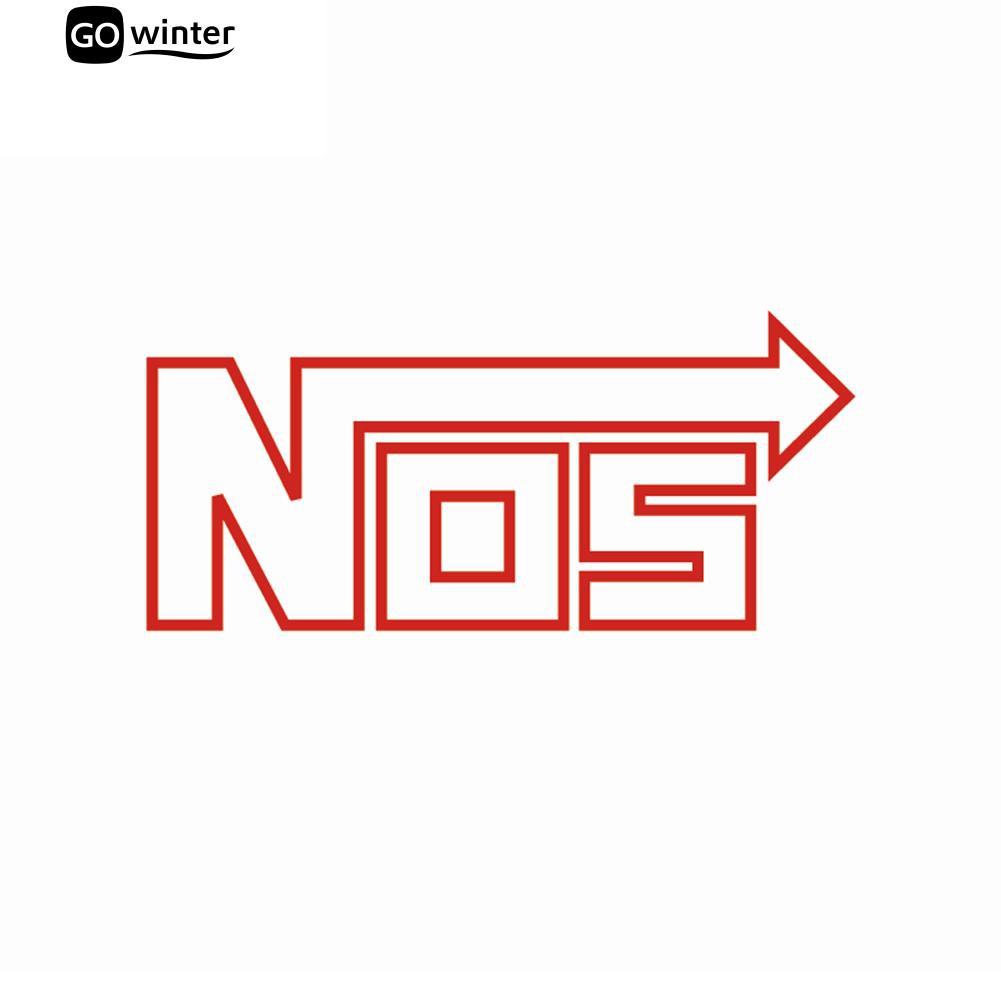 NOS Decal Sticker Nitrous Oxide Label Graphic Set Vinyl Adhesive Black 10/" x 3/"