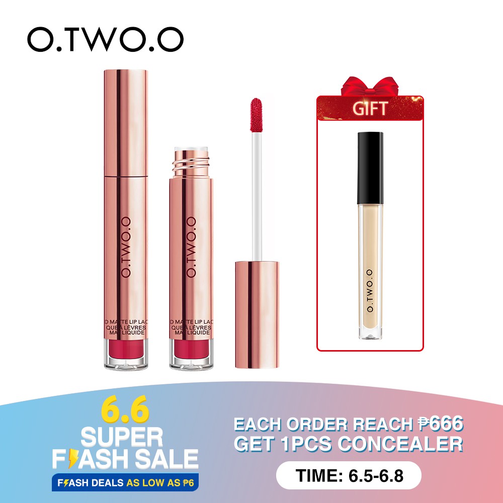 O Two O Liquid Lipstick Lip Tint Waterproof Long Lasting Matte Velvet