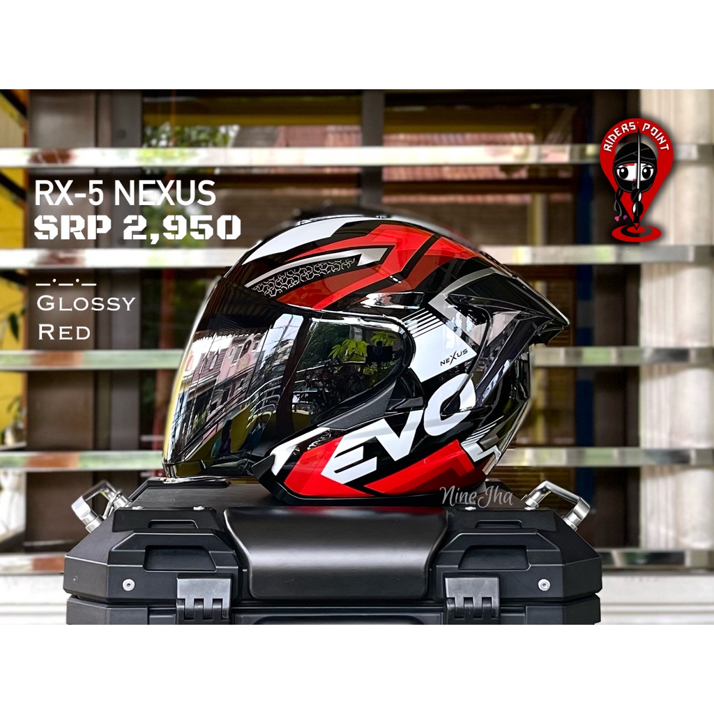 EVO RX5 NEXUS (GLOSSY RED) HALF FACE HELMET Shopee Philippines