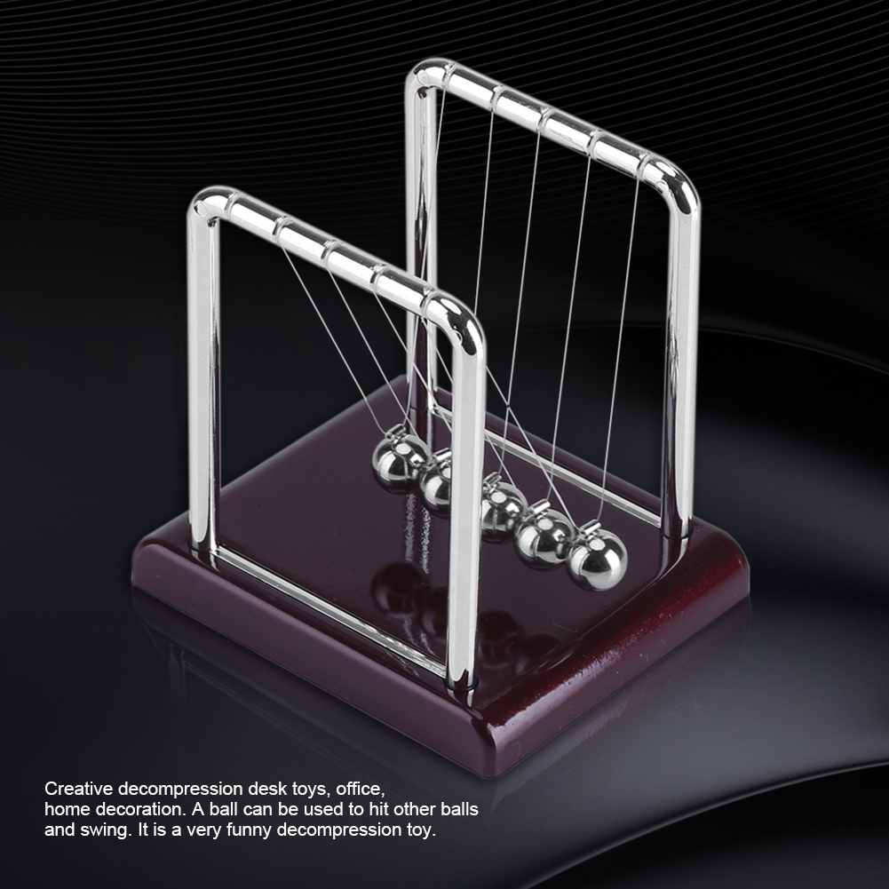 Ready Stock Steel Balance Swinging Magnetic Ball Pendulum Desk Toy