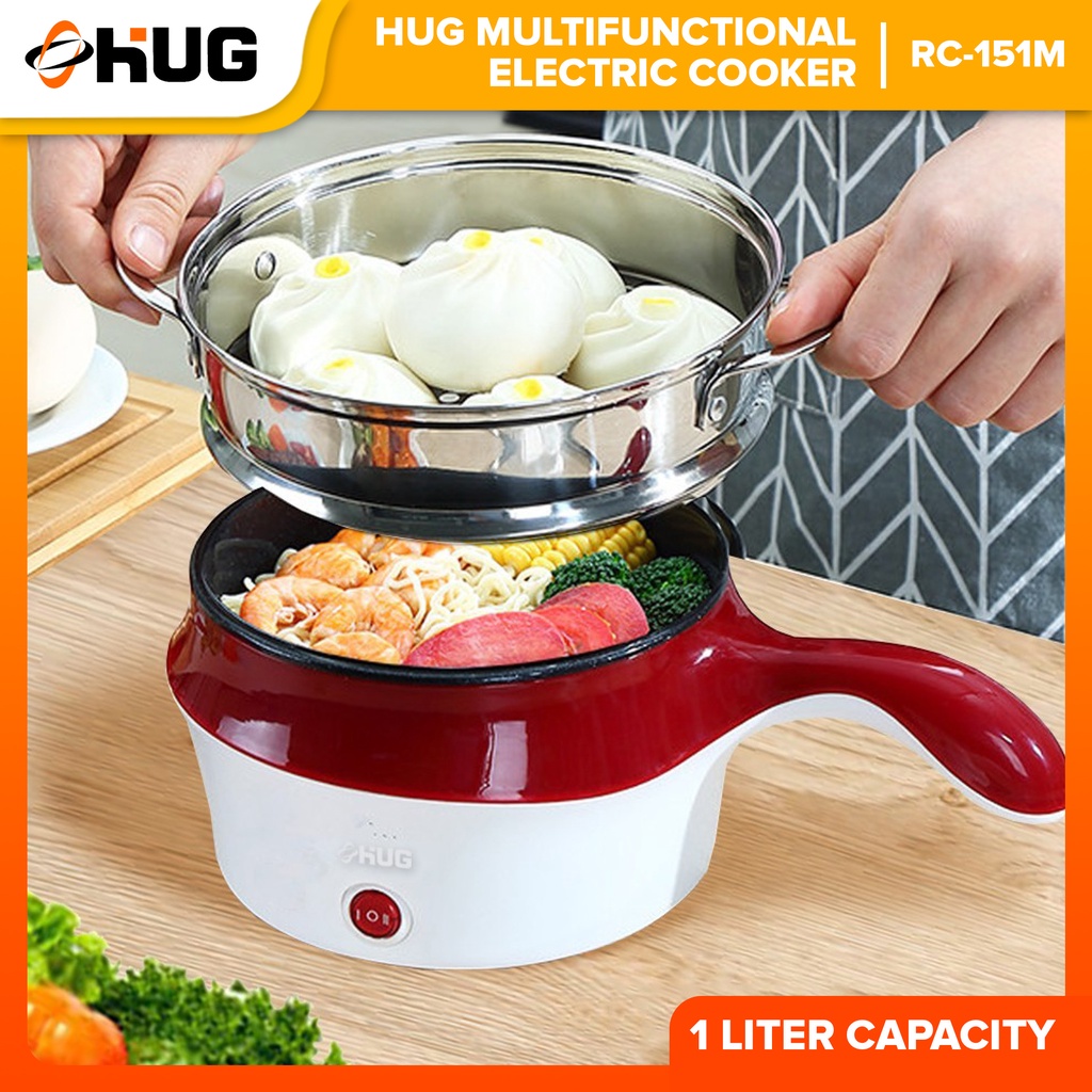 HUG Multifunctional Nonstick Electric Steamer Rice Cooker Frying Pan