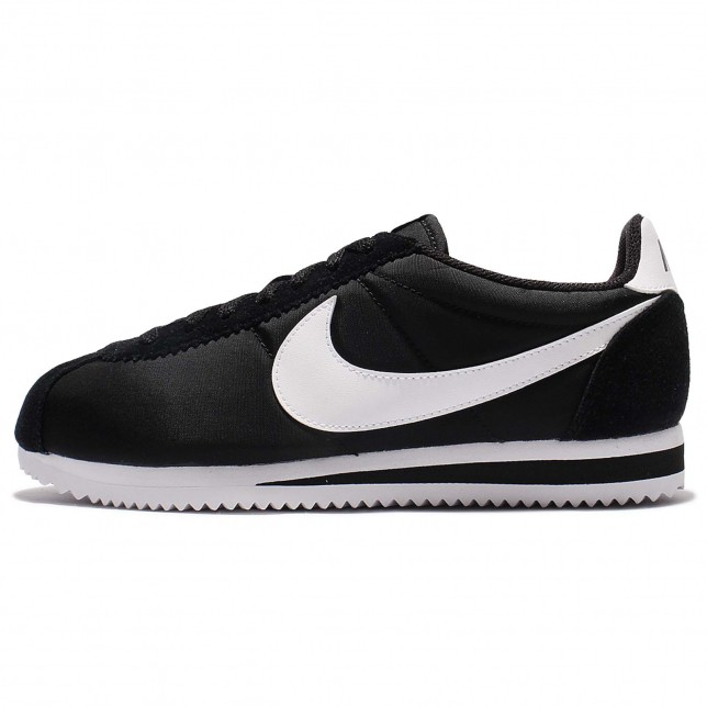 womens nike cortez black white