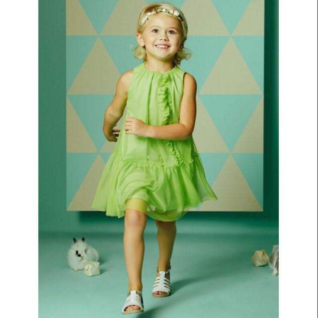 girls green summer dress