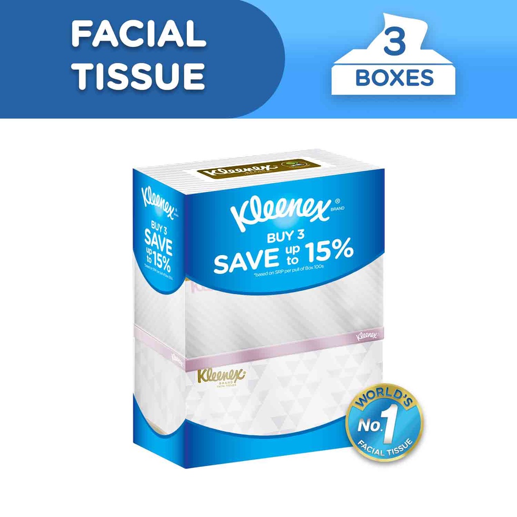 Kleenex Facial Tissue Box 190 Sheets x 3 Boxes | Shopee Philippines