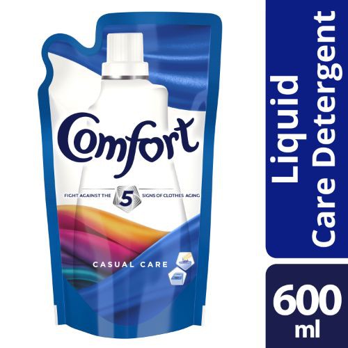 Comfort Blue Liquid Detergent Casual Care 600ml Pouch Shopee