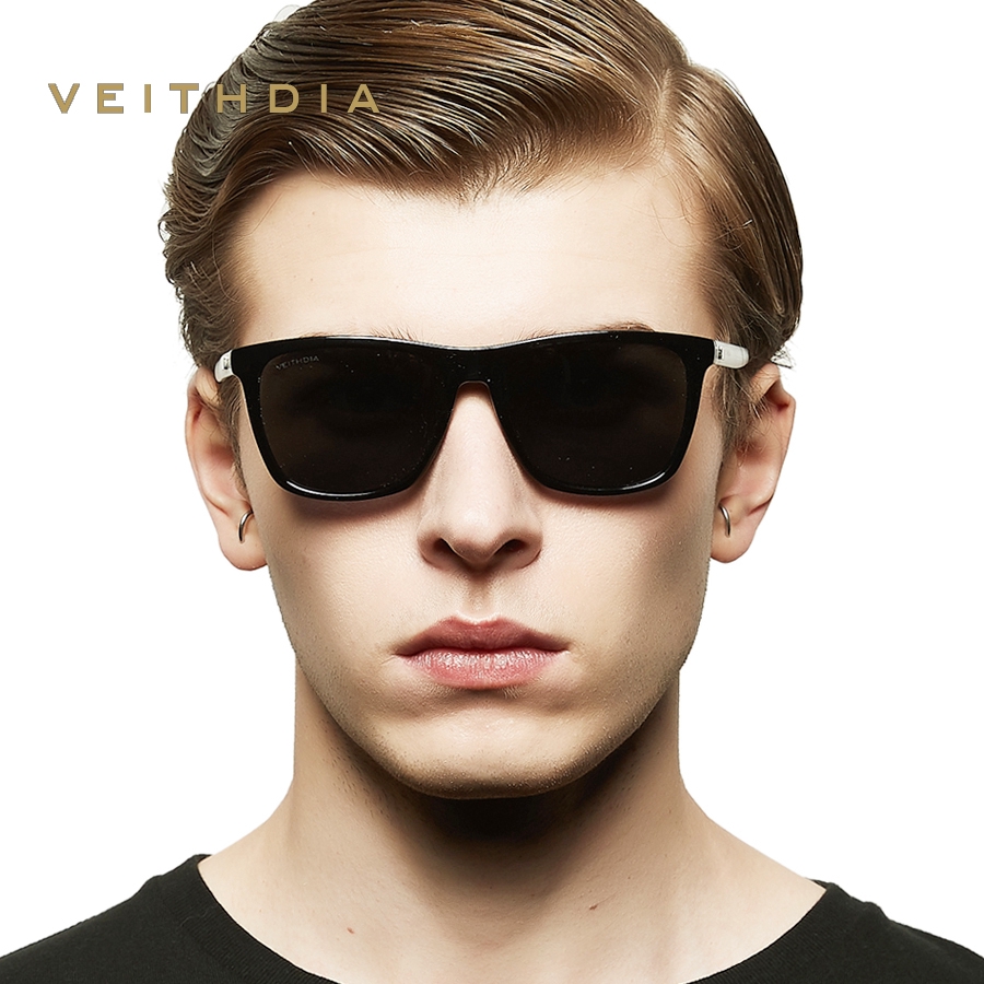 VEITHDIA Brand Unisex Retro Aluminum+TR90 Square Polarized Sunglasses Lens Vintage Eyewear