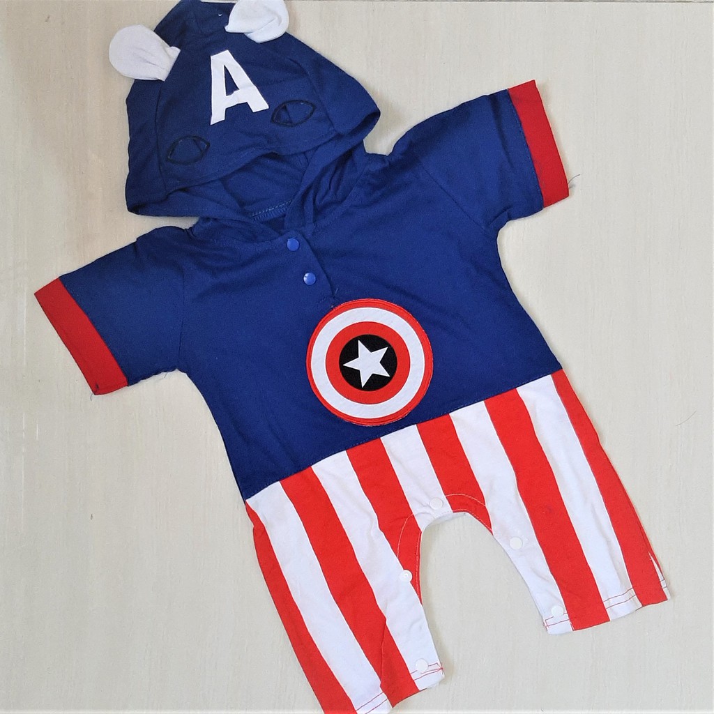 captain america baby onesie