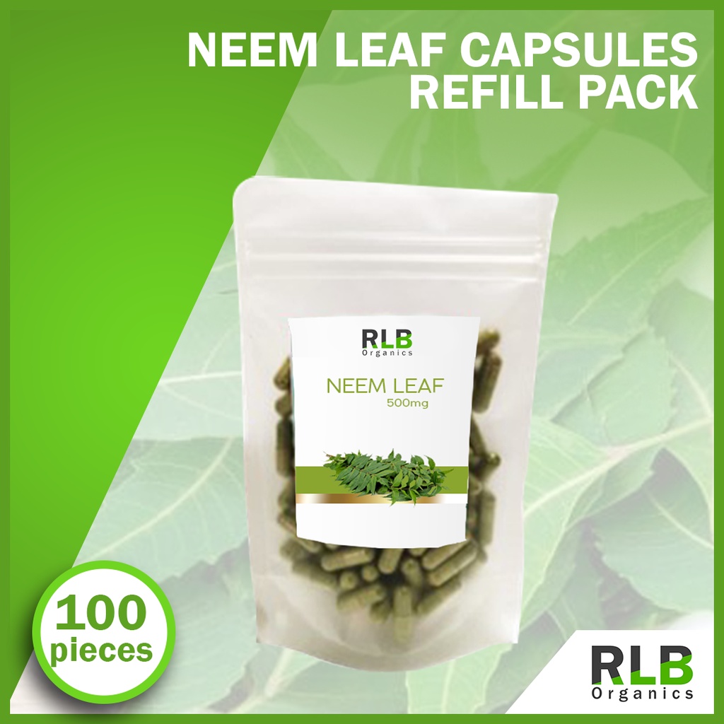 Organic Pure Neem Leaf Capsules Refill Pack (100, 60, 30 Capsules