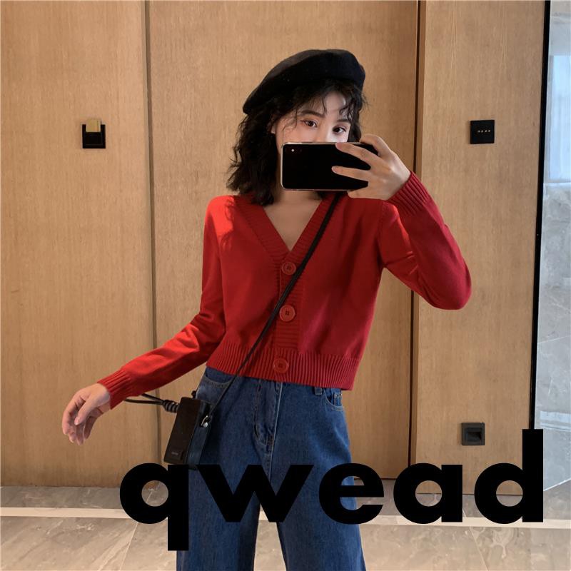 girls red cardigan sweater