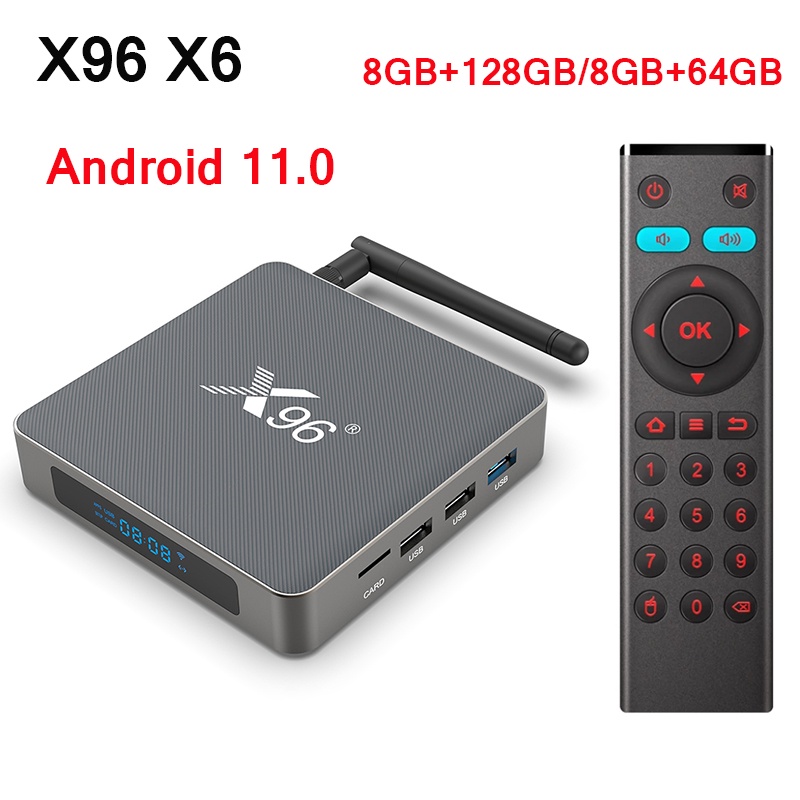 Rockchip RK3566 X96 X6 Android 11 Smart Tv Box 8GB RAM 64GB 128GB ROM ...