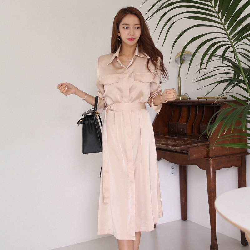 silky long dress