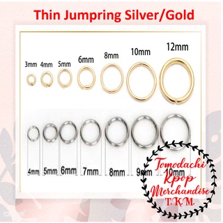 50pcs Thin Thick Jumpring Jump ring Jewelry Metal Findings Gold Silver 3mm 4mm 5mm 6mm 8mm 10mm 14mm