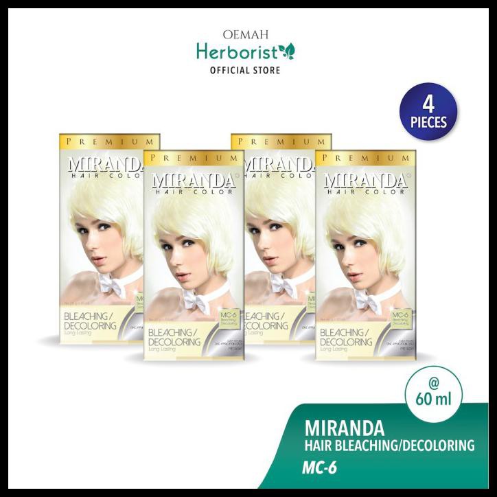Miranda Hair Color Premium 60ml Bleaching Hair Paint Package 4 Pcs ...