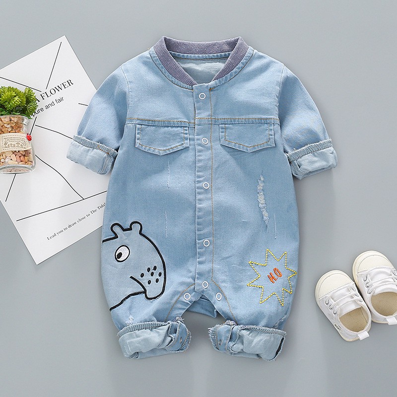 baby boy denim romper