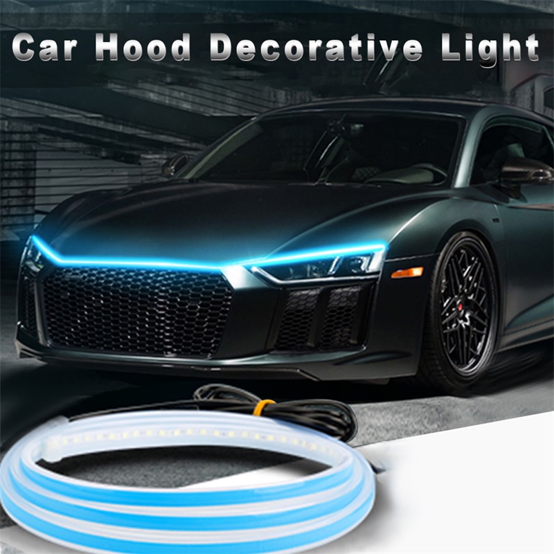 Strip LED Cofano Auto 120cm 12V Impermeabile Flessibile - Luci Diurne Fai Da Te