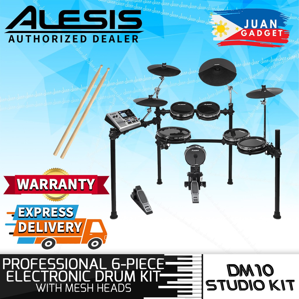 Alesis DM10 STUDIO MESH KIT | Ten Piece Professional Electronic Drum Set w  Black Aluminum Stage Rack | Shopee Philippines