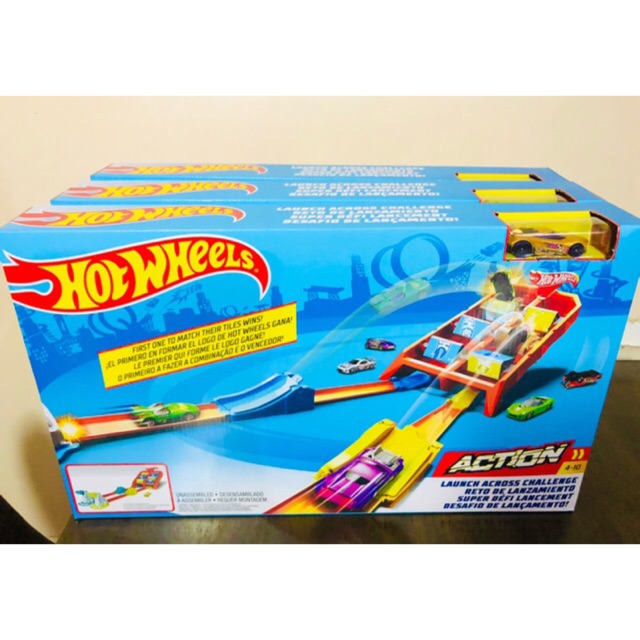 hot wheels action launch across challenge track set