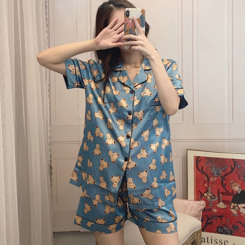 silk button up pajamas