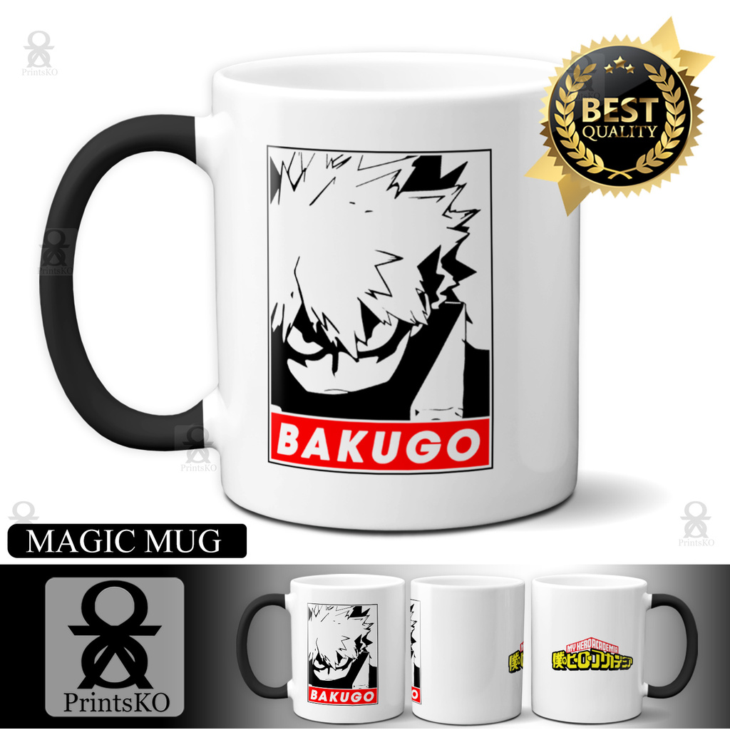 My Hero Academia Magic Mug or White Mug Katsuki Bakugo Design