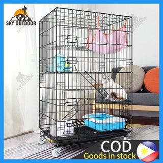 Extra Large Kulungan Ng Pusa 4 Levels Cat Cage Collapsible 4 Layers